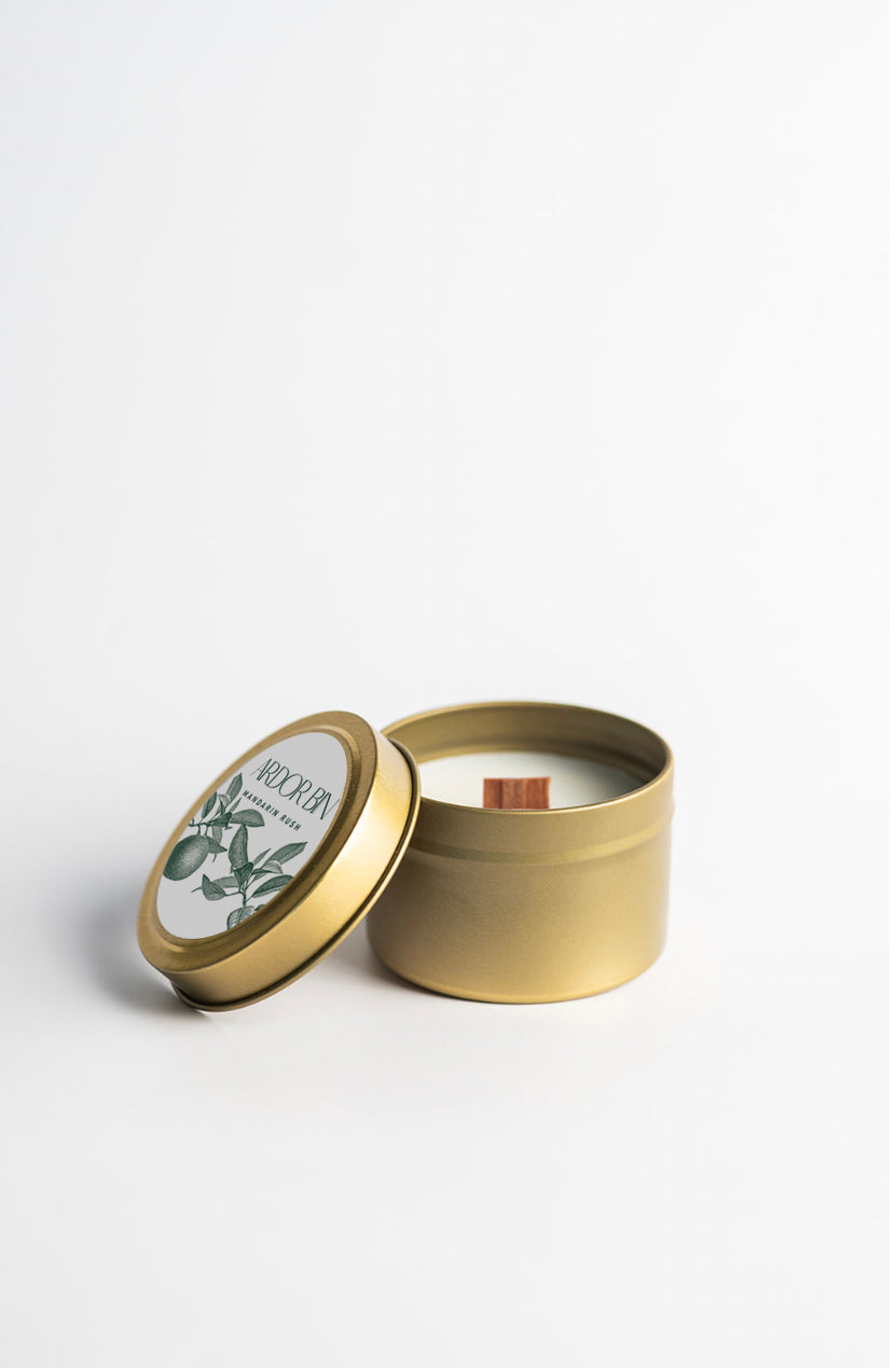 Mandarin Rush Gold Travel Candle - Ardor Bin