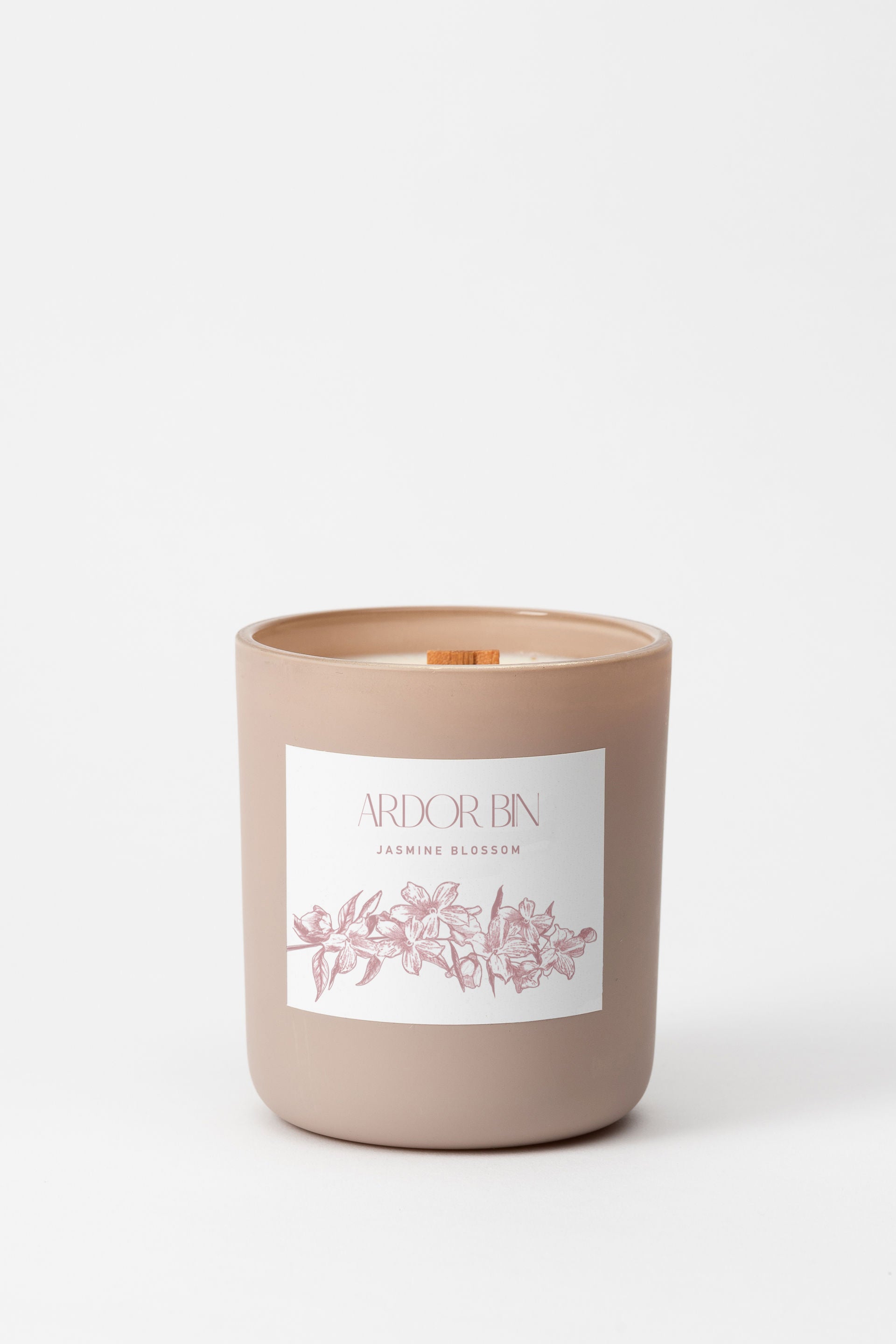 "Jasmine Blossom" Wood Wick Botanical Candle - Ardor Bin 
